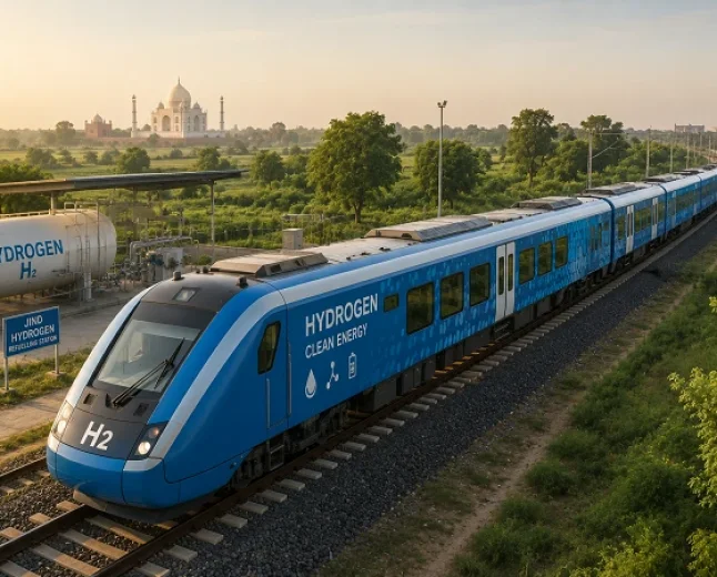 India unveils first hydrogen train at Jind 