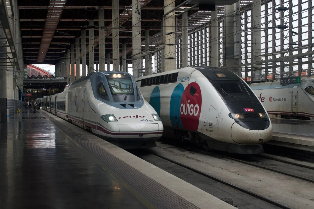 Renfe AVE and OUIGO TGV at Madrid Puerta de Atocha
