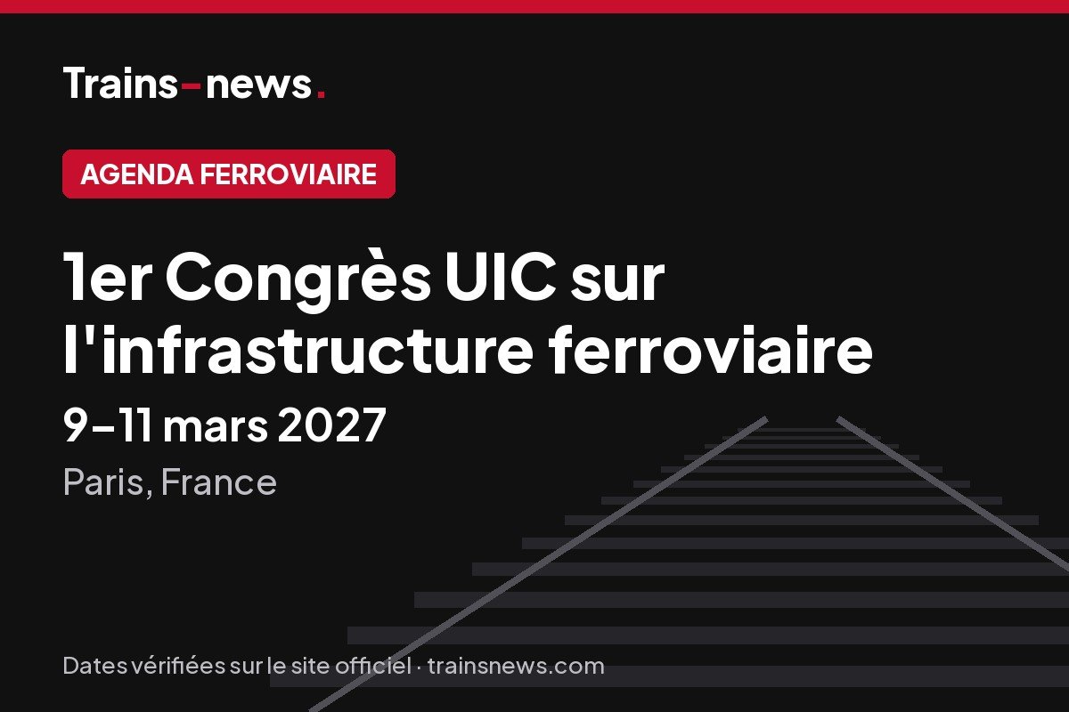 1er Congrès UIC sur l'infrastructure ferroviaire (Paris, 2027) : dates et guide