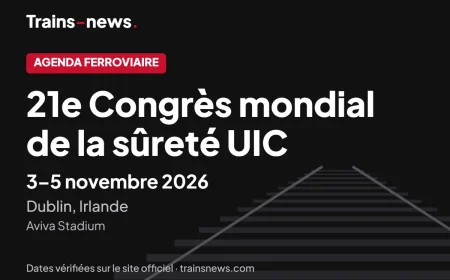 Congrès mondial de la sûreté UIC (Dublin, 3-5 nov. 2026) : dates et guide du congrès